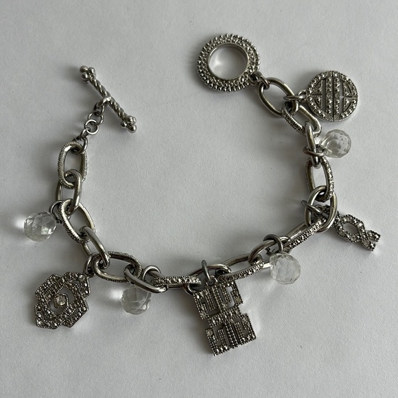 Geometric Icon Dangle Charm Bracelet - Picture 1 of 5